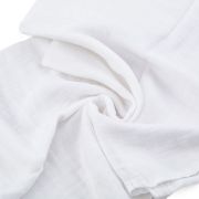 Petite&Mars - Set 3 scutece din muselina de bambus Moussy Total White, Hipoalergenice, 68 x 68 cm, Certificate Oeko Tex Standard 100, Alb BYN415833