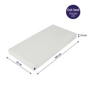 Saltea antialergica din spuma 140x70x10 cm Clevamama 3120, testata impotriva alergenilor, certificata asthma & allergy friendly™ SUPclvm_3120
