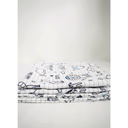 Scutec din muselina, safari blue 80x80cm, Kreis Design