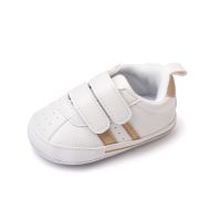 Adidasi albi cu dungi laterale aurii MDBL2311-2-sa27