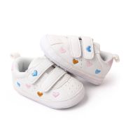 Adidasi albi cu inimioare colorate brodate (marime disponibila: 9-12 luni (marimea 20 incaltaminte)) mdbl2312-1-sa26.9-12 luni (marimea 20 incaltaminte)