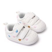 Adidasi albi cu inimioare colorate brodate (marime disponibila: 9-12 luni (marimea 20 incaltaminte)) mdbl2312-1-sa26.9-12 luni (marimea 20 incaltaminte)