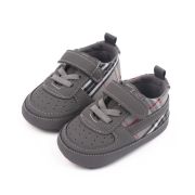Pantofiori gri pentru baietei - Plaid MBD2779-2-c5
