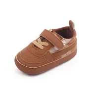 Pantofiori maro pentru baietei - Plaid MDD2779-1-c5