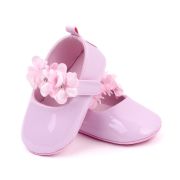 Pantofiori roz lacuiti cu floricele din satin MDBM2341-2-bo6
