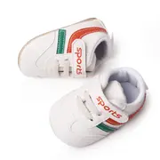 Adidasi albi cu dungi colorate - Sports MDBL2353-1-sa3