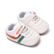 Adidasi albi cu dungi colorate - Sports MDBL2353-1-sa3