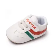 Adidasi albi cu dungi colorate - Sports MDBL2353-1-sa3