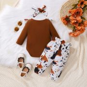 Compleu alb cu maro - Sassy MD634-DE4