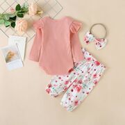 Compleu pentru fetite cu body roz somon - sunny (marime disponibila: 3-6 luni (marimea 18 incaltaminte)) mb573-1-de.3-6 luni (marimea 18 incaltaminte)