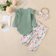 Compleu pentru fetite cu body vernil - Sunny AM573-3-DE