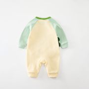 Salopeta ivoire - green dino (marime disponibila: 3-6 luni (marimea 18 incaltaminte)) am521-4.3-6 luni (marimea 18 incaltaminte)