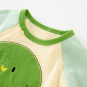 Salopeta ivoire - green dino (marime disponibila: 6-9 luni (marimea 19 incaltaminte)) am521-4.6-9 luni (marimea 19 incaltaminte)