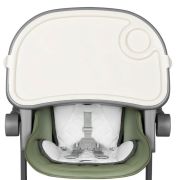 Lionelo - Scaun de masa multifunctional Cora Plus, Reglabil in 4 pozitii pe inaltime, Spatar reglabil in 3 pozitii, Cu bara de jucarii, Pliabil, Conform cu standardul european de securitate EN14988, Verde BYNLO-CORA _PLUS_GREEN_OLIVE