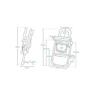 Lionelo - Scaun de masa multifunctional Cora Plus, Reglabil in 4 pozitii pe inaltime, Spatar reglabil in 3 pozitii, Cu bara de jucarii, Pliabil, Conform cu standardul european de securitate EN14988, Verde BYNLO-CORA _PLUS_GREEN_OLIVE