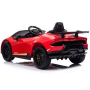 Masinuta electrica chipolino lamborghini huracan red cu scaun din piele si roti eva hubelklahu22re