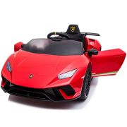 Masinuta electrica chipolino lamborghini huracan red cu scaun din piele si roti eva hubelklahu22re