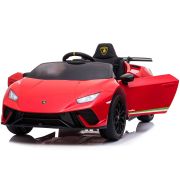 Masinuta electrica chipolino lamborghini huracan red cu scaun din piele si roti eva hubelklahu22re
