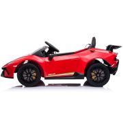 Masinuta electrica chipolino lamborghini huracan red cu scaun din piele si roti eva hubelklahu22re