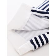 Salopeta eleganta alb cu negru (marime disponibila: 6-9 luni (marimea 19 incaltaminte)) am519-11.6-9 luni (marimea 19 incaltaminte)