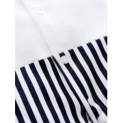 Salopeta eleganta alb cu negru (marime disponibila: 6-9 luni (marimea 19 incaltaminte)) am519-11.6-9 luni (marimea 19 incaltaminte)