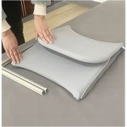 Bariera pat pliabila portabila cu inaltime reglabila smart grey 120 cm lvtk5904905021014