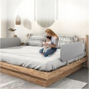 Bariera pat pliabila portabila cu inaltime reglabila smart grey 120 cm lvtk5904905021014