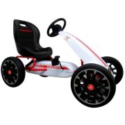 Kart cu pedale abarth, 3-7 ani, roti din spuma eva, g6 r-sport - alb edeedipb9388aalb
