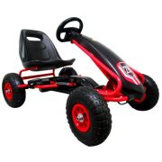 Kart cu pedale gokart, 3-7 ani, roti gonflabile, g4 r-sport - negru edeedihp-003dnegru