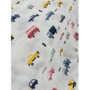Cearceaf din muselina, 2buc./set, 120x160cm, masinute Kreis