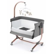 Patut Cu Leganare, Cullami, Co-sleeper 2 In 1, Cu Laterala Culisanta, Cu Setare Unghiulara, Cu Roti, Reglabil In 8 Pozitii Pe Inaltime, Gold Pjb49925182