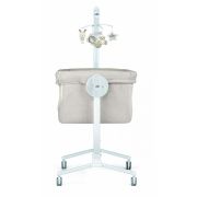 Patut Cu Leganare, Cullami, Co-sleeper 2 In 1, Cu Laterala Culisanta, Cu Setare Unghiulara, Cu Roti, Reglabil In 8 Pozitii Pe Inaltime, Gri Deschis Pjb4407316