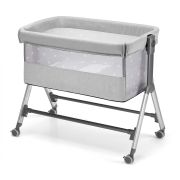 Patut, Sempreconte, Co-sleeper 2 In 1, Cu Laterala Culisanta, Cu Setare Unghiulara, Cu Roti, Reglabil In 8 Pozitii Pe Inaltime, Gri Pjb49920118
