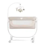 Patut Cu Leganare, Cullami, Co-sleeper 2 In 1, Cu Laterala Culisanta, Cu Setare Unghiulara, Cu Roti, Reglabil In 8 Pozitii Pe Inaltime, Gri Pjb49925168