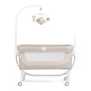 Patut Cu Leganare, Cullami, Co-sleeper 2 In 1, Cu Laterala Culisanta, Cu Setare Unghiulara, Cu Roti, Reglabil In 8 Pozitii Pe Inaltime, Gri Pjb49925168