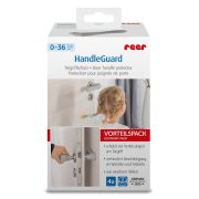 Set 4 protectii clanta usa, din silicon, acoperire completa, Reer HandleGuard 70091