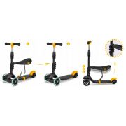 Trotineta 3 in 1 cu roti cu led ricokids cubi 765500 - negru - portocaliu edeedi765500