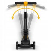 Trotineta 3 in 1 cu roti cu led ricokids cubi 765500 - negru - portocaliu edeedi765500