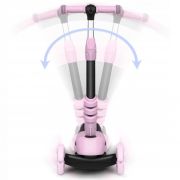 Trotineta 3 in 1 cu roti cu led ricokids cubi 765501 - roz edeedi765501