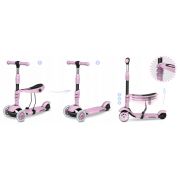 Trotineta 3 in 1 cu roti cu led ricokids cubi 765501 - roz edeedi765501