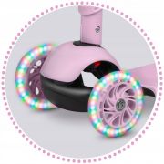 Trotineta 3 in 1 cu roti cu led ricokids cubi 765501 - roz edeedi765501