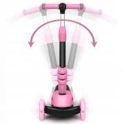 Trotineta 3 in 1 cu roti cu led ricokids todi 765400 - roz edeedi765400