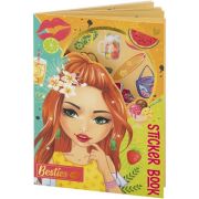 Carte cu autocolante 8 pagini A5 Besties Grafix GR140002 BBJGR140002_Portocaliu