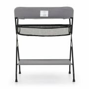 Feedo - Masuta multifunctionala pentru infasat si schimbat scutece, Pliabila, Cu raft pentru depozitare si compartiment lateral, Realizata din fier, panza si in, 80.5 x 67 x 102.5 cm, Gri BYN202206