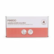 Feedo - Protectii pentru oprirea usilor, Din spuma EVA, 9.4 x 9.2 x 1.8 cm, 4 bucati, Alb BYN245202