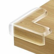 Feedo - Set protectii pentru colturi ascutite, Usor de instalat, 4 x 4 x 1.5 cm, 4 bucati, Transparent BYN241203
