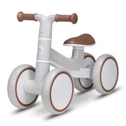 Lionelo - Bicicleta fara pedale Villy, Cu 4 roti, Din spuma EVA si TPR, Stabila, Manere moi, antiderapante, 12- 36 luni, Sustine pana la 30 kg, Certificata EN 71-1:2014, EN 71-2:2011, EN 71-3:2019, Bej BYNLOE-VILLY_ BEIGE_LATTE