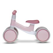 Lionelo - Bicicleta fara pedale Villy, Cu 4 roti, Din spuma EVA si TPR, Stabila, Manere moi, antiderapante, 12- 36 luni, Sustine pana la 30 kg, Certificata EN 71-1:2014, EN 71-2:2011, EN 71-3:2019, Roz BYNLOE-VILLY_ PINK_ROSE