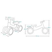 Lionelo - Bicicleta fara pedale Villy, Cu 4 roti, Din spuma EVA si TPR, Stabila, Manere moi, antiderapante, 12- 36 luni, Sustine pana la 30 kg, Certificata EN 71-1:2014, EN 71-2:2011, EN 71-3:2019, Verde turcoaz BYNLOE-VILLY_ GREEN_TURCOISE