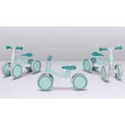Lionelo - Bicicleta fara pedale Villy, Cu 4 roti, Din spuma EVA si TPR, Stabila, Manere moi, antiderapante, 12- 36 luni, Sustine pana la 30 kg, Certificata EN 71-1:2014, EN 71-2:2011, EN 71-3:2019, Verde turcoaz BYNLOE-VILLY_ GREEN_TURCOISE